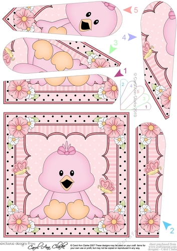 Cute Little Chick Fan Pyramage Topper