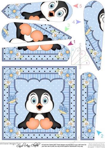 Cute Little Penguin Fan Pyramage Topper