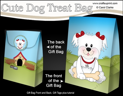 3D Gift Bag Mini Kit - Cute Little Bichon Frise Dog ZuZu