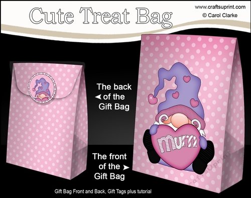 3D Mothers Day Gift Bag Mini Kit - Cute Little Gnome