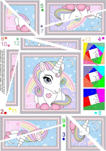 Cute Little Unicorn Twisted Spiral Side Stacker