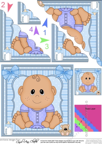 Cute Ethnic New Baby Scalloped Corner Stacker