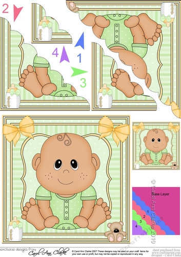 Cute Ethnic New Baby Scalloped Corner Stacker