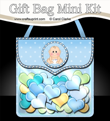 3D Gift Bag Mini Kit - Cute Little Ethnic New Baby Boy