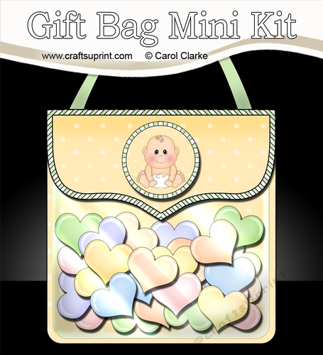 3D Gift Bag Mini Kit - Cute Little New Baby