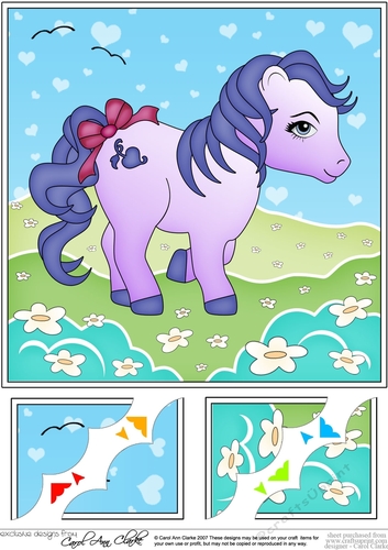 8 x 8 My Cute Little Pony Scalloped Corner Topper  