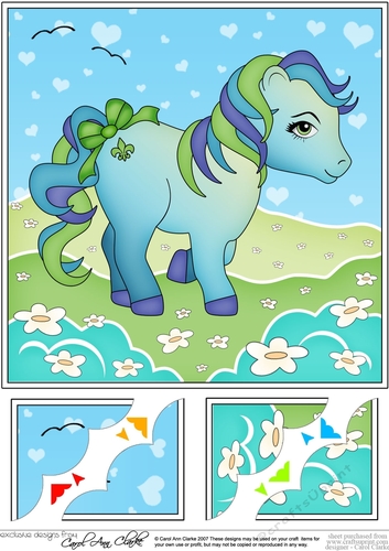 8 x 8 My Cute Little Pony Scalloped Corner Topper  