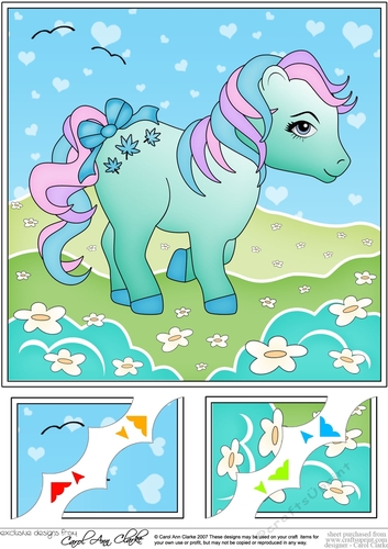 8 x 8 My Cute Little Pony Scalloped Corner Topper  