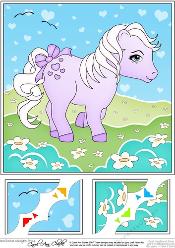 8 x 8 My Cute Little Pony Scalloped Corner Topper  