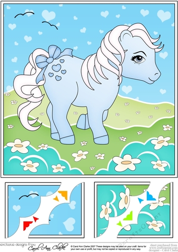8 x 8 My Cute Little Pony Scalloped Corner Topper  