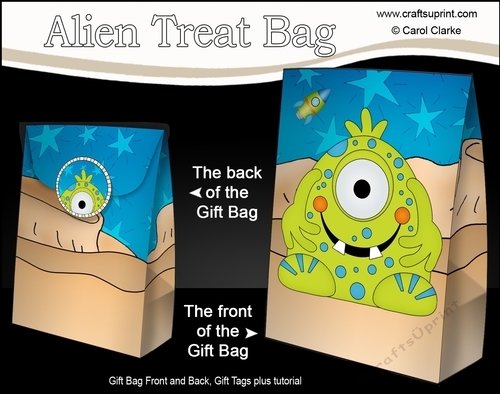 3D Gift Bag Mini Kit -  Cute Little Alien