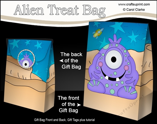 3D Gift Bag Mini Kit -  Cute Little Alien