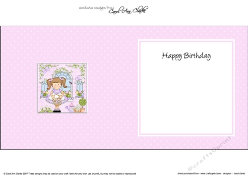 Rose Cottage Girlz square landscape insert