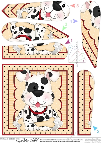 Cute Little Spotty Dog Fan Pyramage Topper