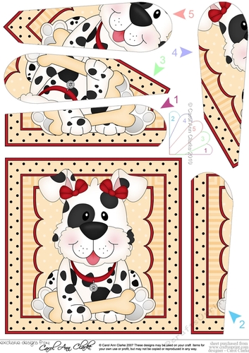Cute Little Spotty Dog Fan Pyramage Topper