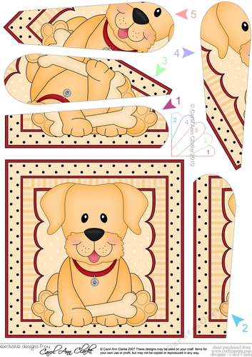 Cute Little Golden Labrador Dog Fan Pyramage Topper