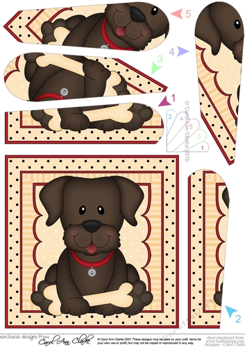 Cute Little Chocolate Labrador Dog Fan Pyramage Topper