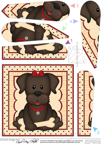 Cute Little Chocolate Labrador Dog Fan Pyramage Topper