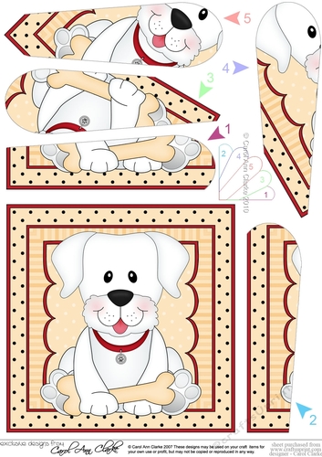 Cute Little White Labrador Dog Fan Pyramage Topper