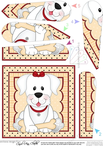 Cute Little White Labrador Dog Fan Pyramage Topper