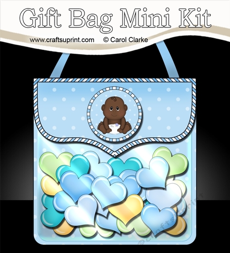 3D Gift Bag Mini Kit - Cute Little Ethnic New Baby Boy