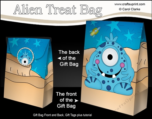 3D Gift Bag Mini Kit -  Cute Little Alien