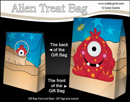 3D Gift Bag Mini Kit -  Cute Little Alien