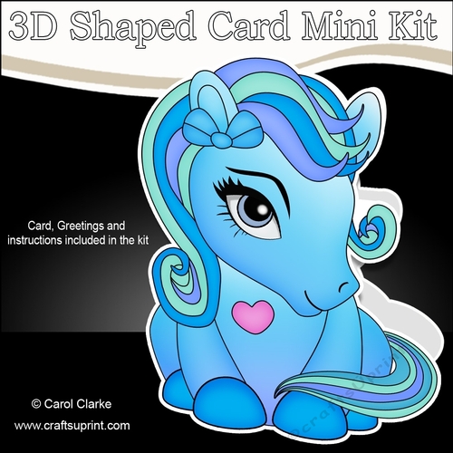 3D Shaped Card Mini Kit - Cute Little Pony Summer Breeze 