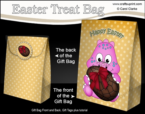 3D Easter Gift Bag Mini Kit - Cute Little Dinosaur