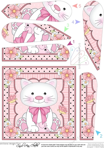 Cute Little Cat Fan Pyramage Topper