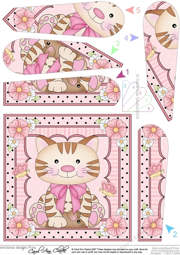Cute Little Cat Fan Pyramage Topper