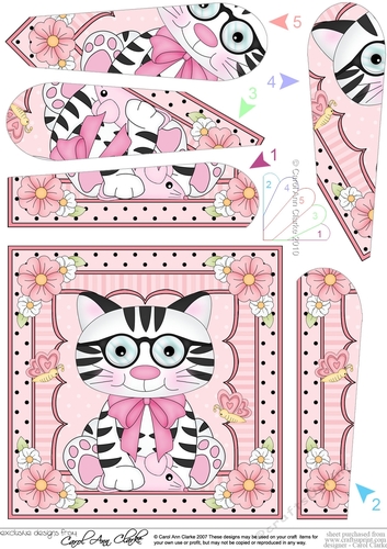 Cute Little Cat Fan Pyramage Topper