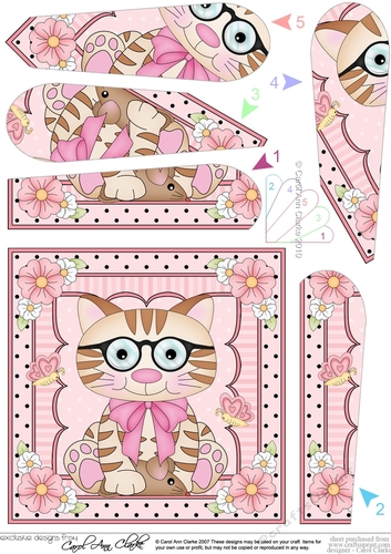 Cute Little Cat Fan Pyramage Topper