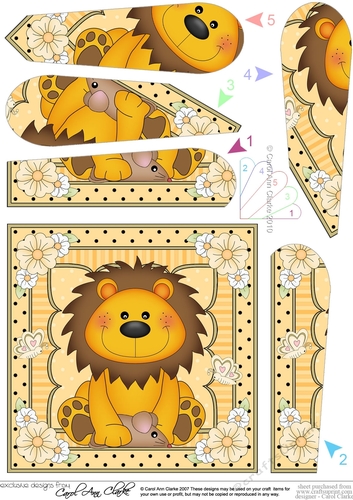 Cute Little Lion Fan Pyramage Topper