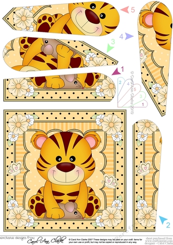 Cute Little Lion Tiger Pyramage Topper