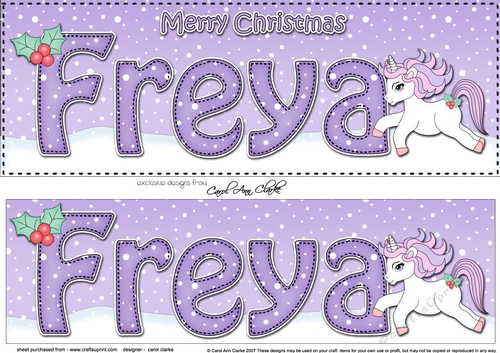 Large DL Merry Christmas FREYA 3D decoupage 