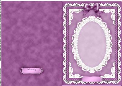 A5 Pearls, Lace and Ribbon Plain Card Base