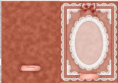 A5 Pearls, Lace and Ribbon Plain Card Base