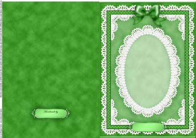 A5 Pearls, Lace and Ribbon Plain Card Base