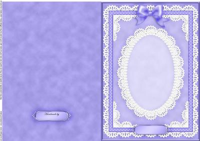 A5 Pearls, Lace and Ribbon Plain Card Base