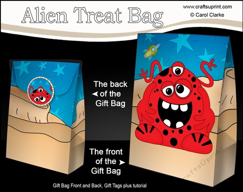 3D Gift Bag Mini Kit -  Cute Little Alien