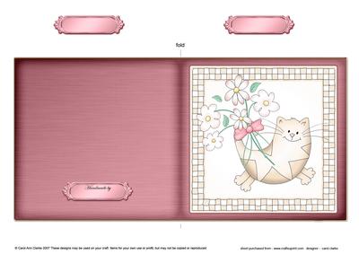 Cute Cat Cut and Fold Card
