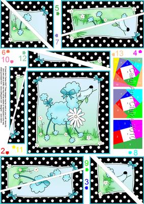 Cute Poodle Quick Card with Twisted Spiral Side Stacker