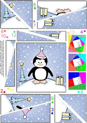 Xmas Penguin Quick Card Twisted Spiral Side Stacker
