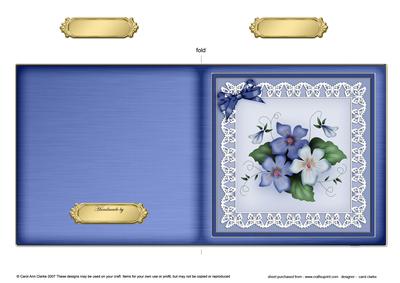 Pretty Viola Cut and Fold Card