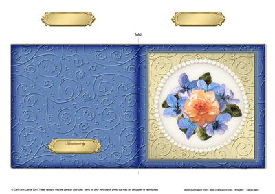 Flowers and Pearls Cut and Fold Card