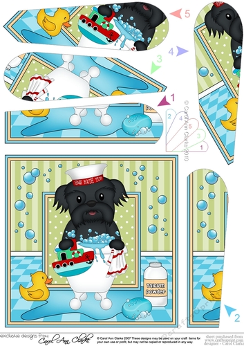 Fan Pyramage Topper - Bathtub Buddies - Little Shih Tzu Dog