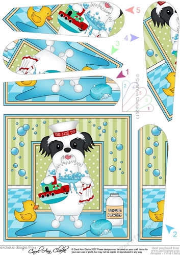 Fan Pyramage Topper - Bathtub Buddies - Little Shih Tzu Dog
