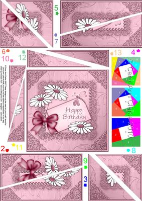 Daisies on Metallic Lace Twisted Spiral Side Stacker