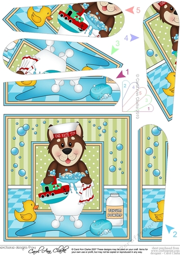 Fan Pyramage Topper - Bathtub Buddies - Little Husky Dog
